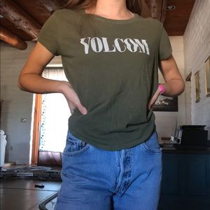volcom army green tee
